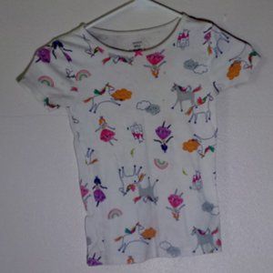 Girls unicorn and princess printed t-shirt